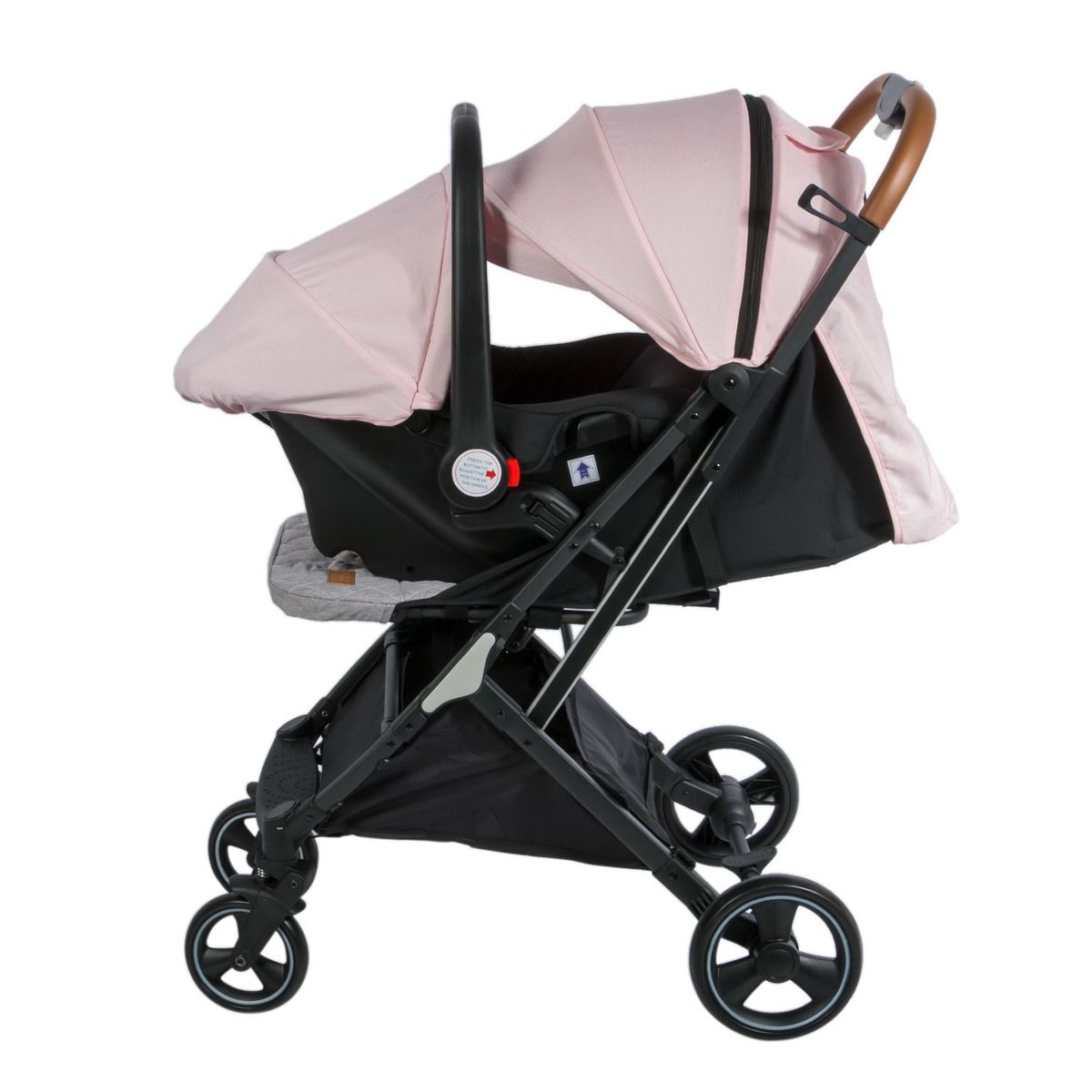 EBABY - Coche Maleta + Portabebé HAPPY TRAVEL EB198 - ROSADO