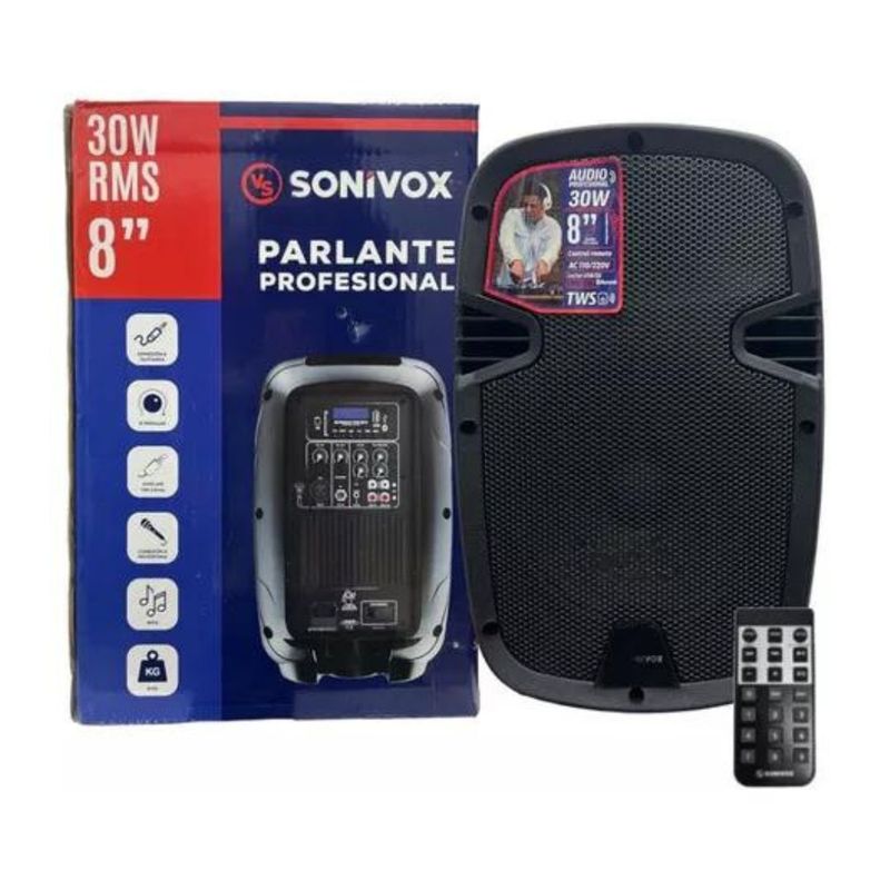 GENERICO - Cabina De Sonido Activa Profesional 8inch Sonivox Vs-ac708nb