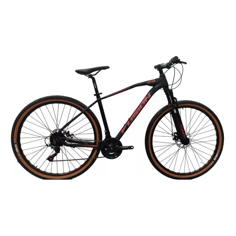FUSION - Bicicleta Fusion Korbin Rin 29 Aluminio 24 Vel - Negro rojo-