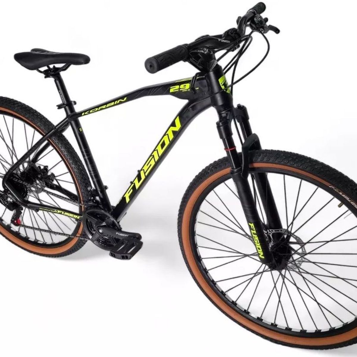 FUSION - Bicicleta Fusion Korbin Rin 29 Aluminio 24 Vel - Negro verde