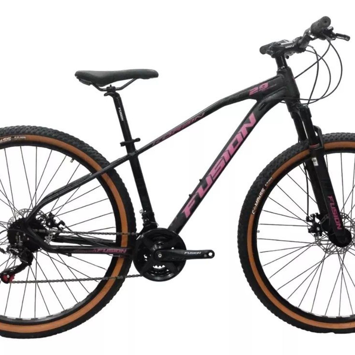 FUSION - Bicicleta Fusion Korbin Rin 29 Aluminio 24 Vel - Negro rosa-