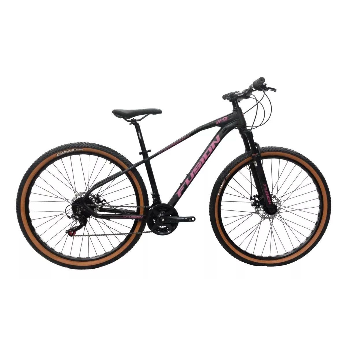 FUSION - Bicicleta Fusion Korbin Rin 29 Aluminio 24 Vel - Negro rosa-