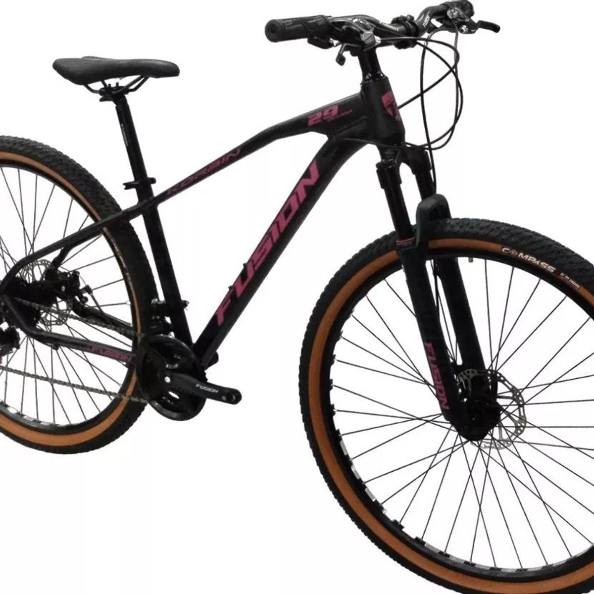 FUSION - Bicicleta Fusion Korbin Rin 29 Aluminio 24 Vel - Negro rosa-