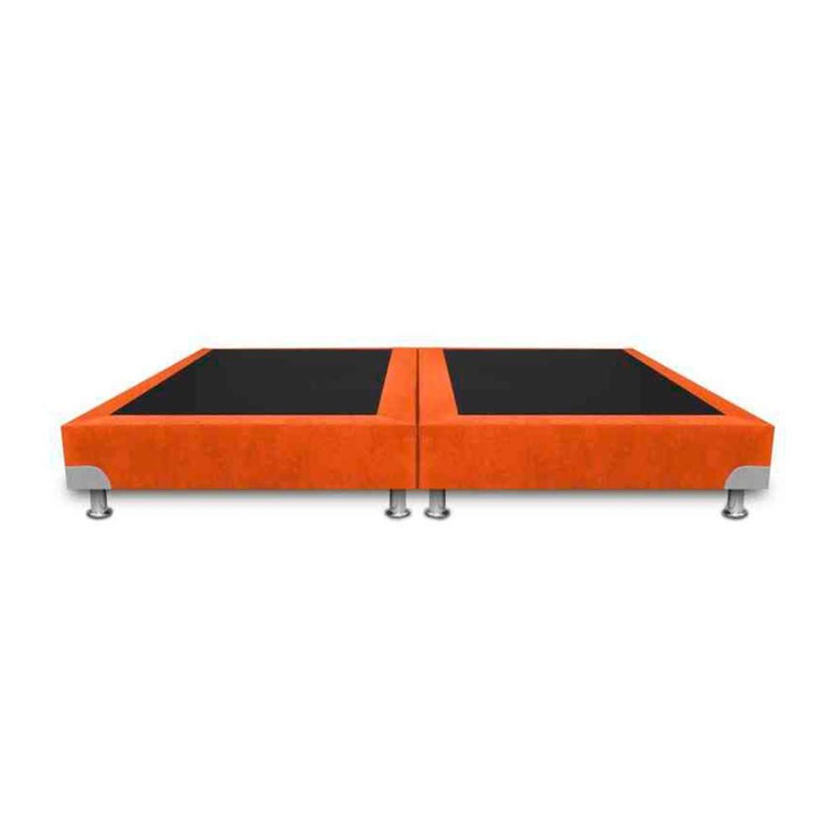 MAGIC CLASS - BASE CAMA BOSTON DE LUJO DIVIDIDA 120X190 ECOCUERO NARANJA