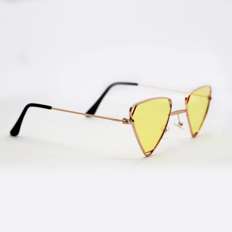 AT NIGHT SUNGLASSES - Gafas de Sol At Night triangular vintage Amarilla
