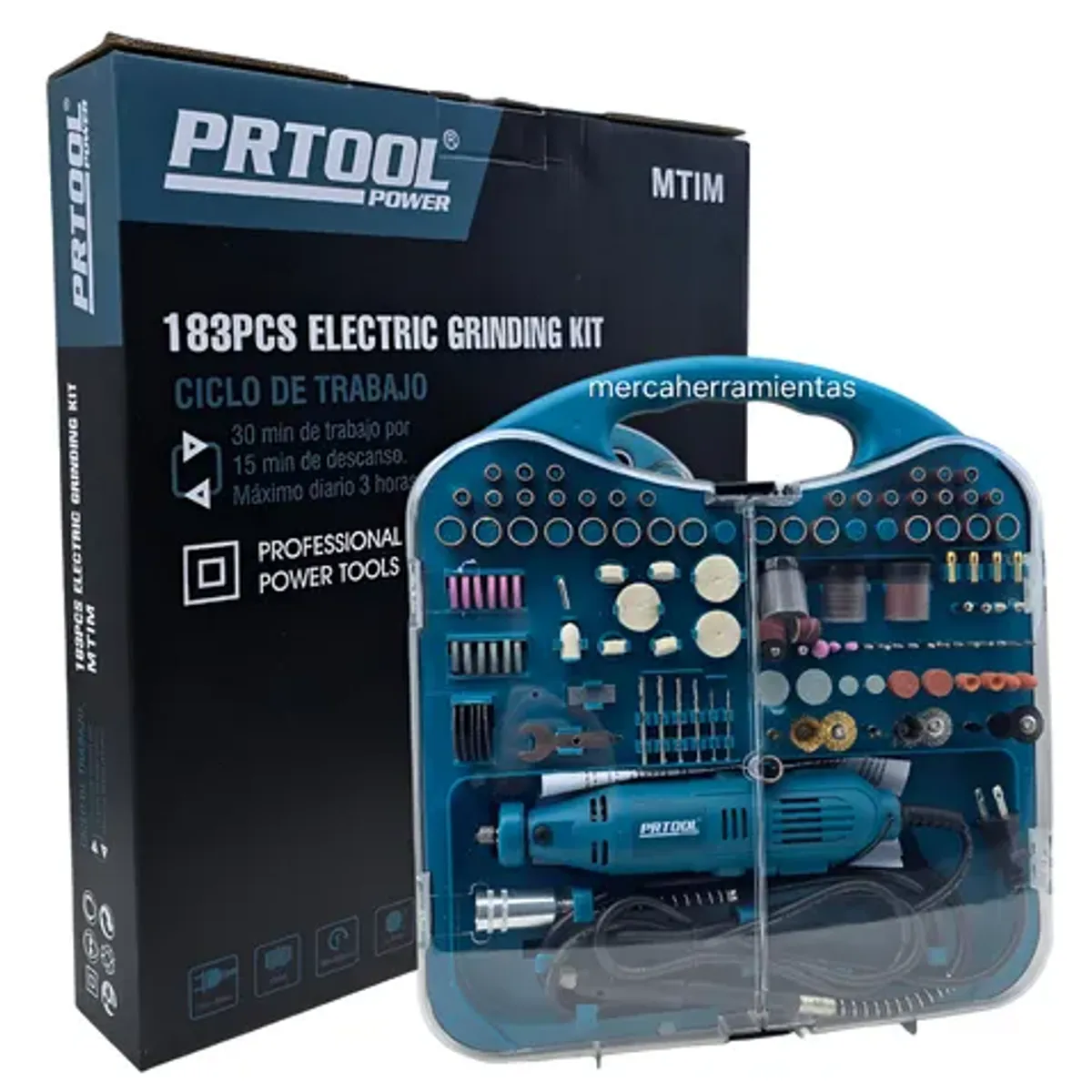 MCCRAFT - Mototool Dremel + 183pcs Prtool Profesional Mini Taladro