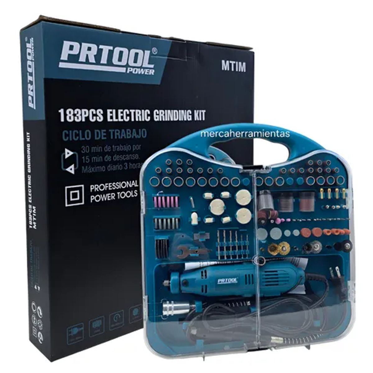 MCCRAFT - Mototool Dremel + 183pcs Prtool Profesional Mini Taladro