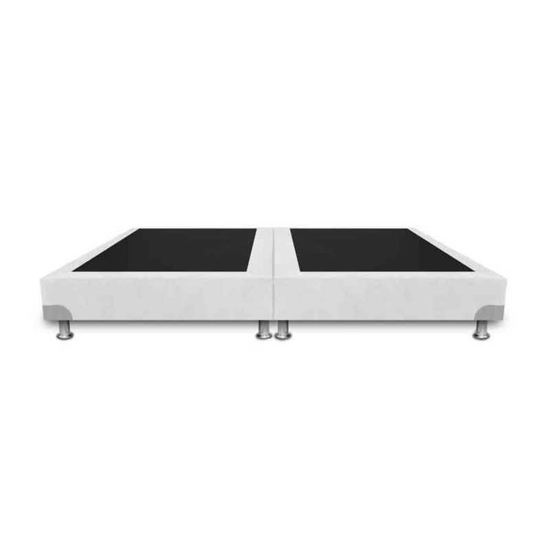 MAGIC CLASS - BASE CAMA BOSTON DE LUJO DIVIDIDA 140X190 ECOCUERO BLANCO