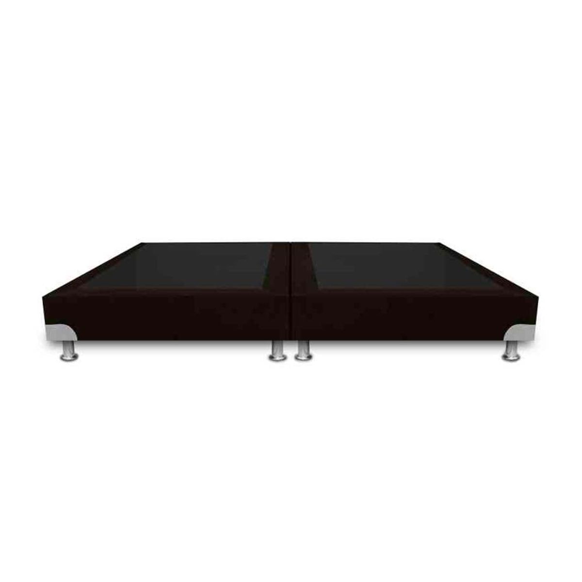 MAGIC CLASS - BASE CAMA BOSTON DE LUJO DIVIDIDA 140X190 ECOCUERO CAFÉ
