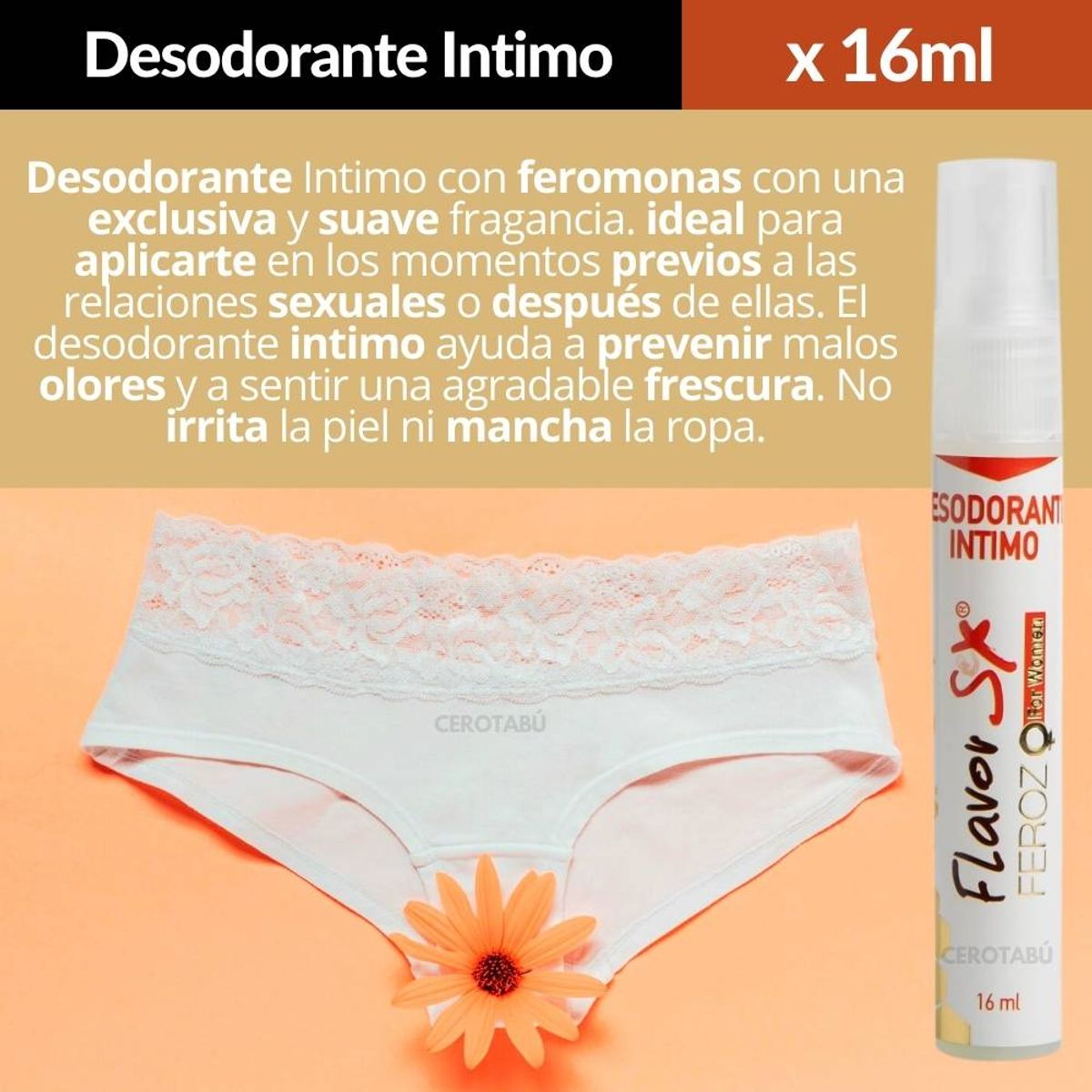 GENERICO - Desodorante Intimo Flavor Sex x16 ml