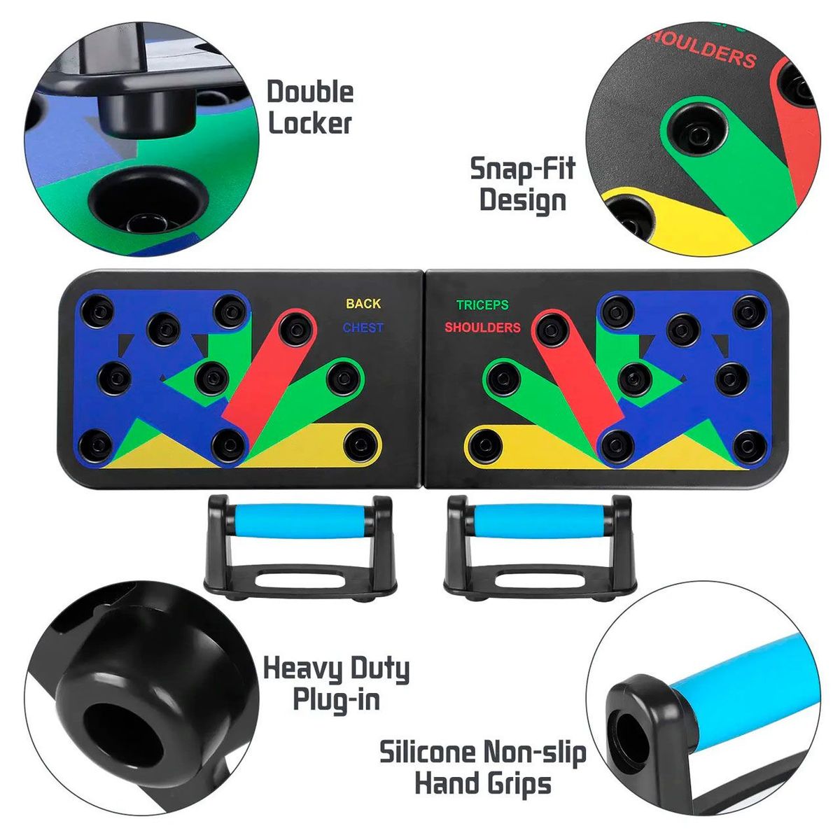 ZHOPI CO - Tabla Flexiones Push Up Mas Bandas Lisas Y Obsequio