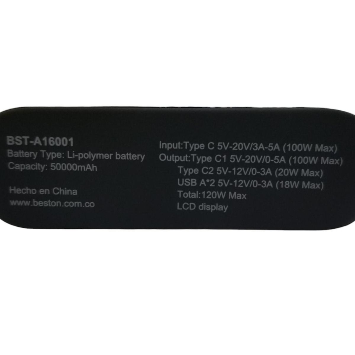 BESTON - Power Bank Para Portatiles Celulares Beston 50000 Mah 120w