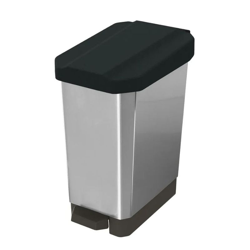 ESTRA - Estra Caneca De Pedal Estrabins 44 Litros Negra Metalizada