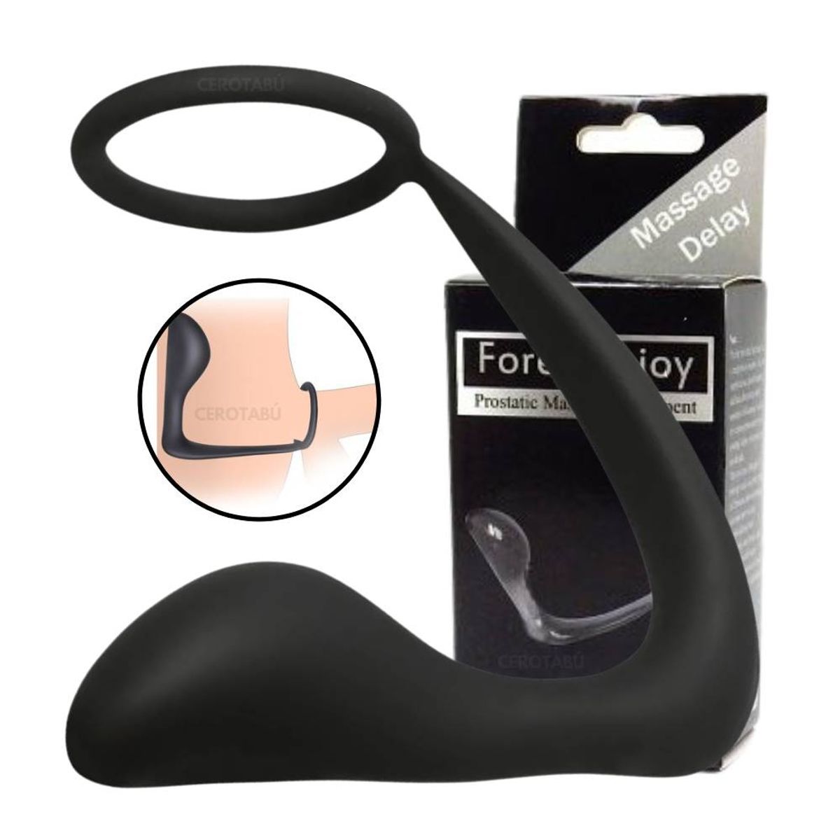 GENERICO - Masajeador Prostático Con Anillo Retardante Masculino-
