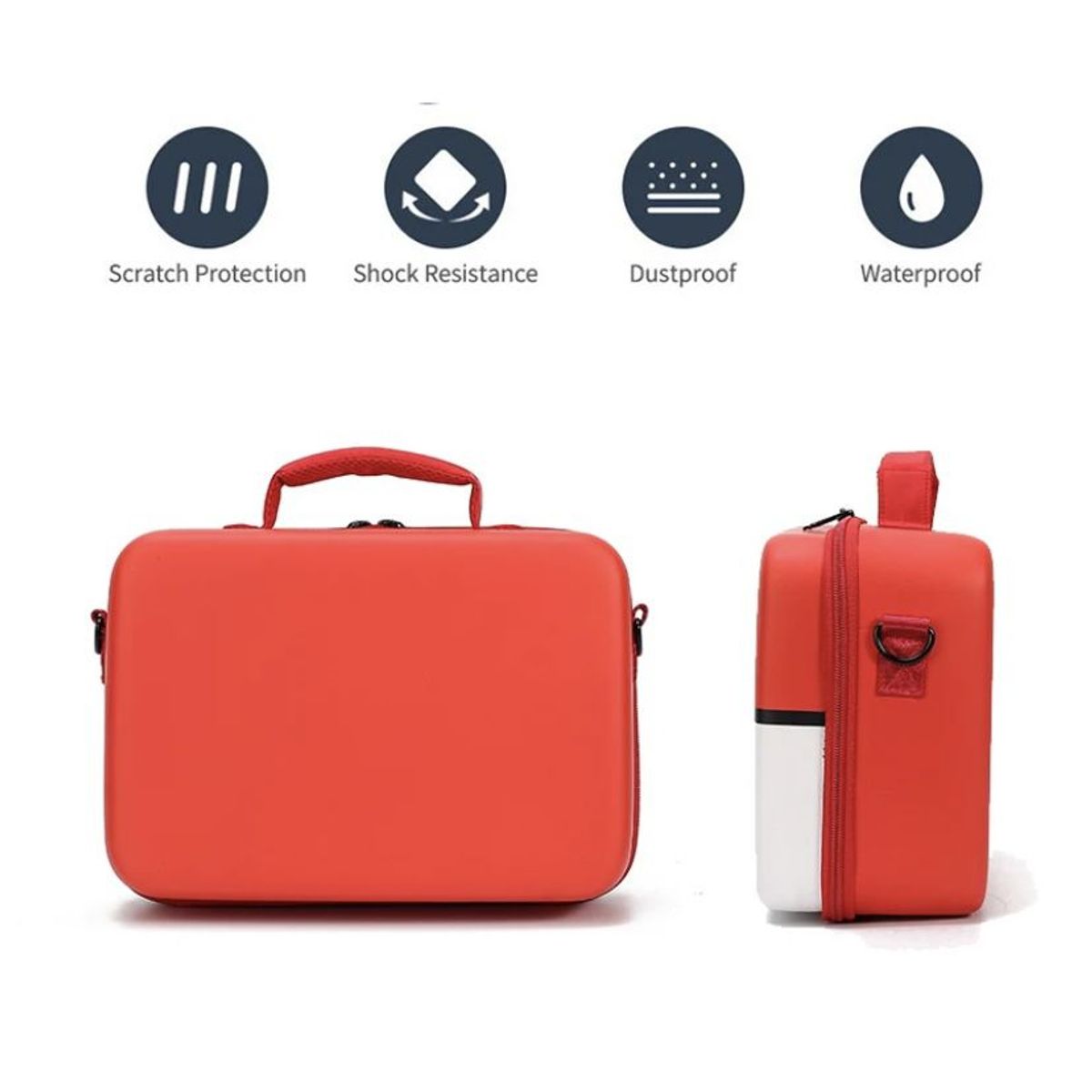 GENERICO - Maletín Estuche Viajero Rojo Blanco Compatible Switch Oled