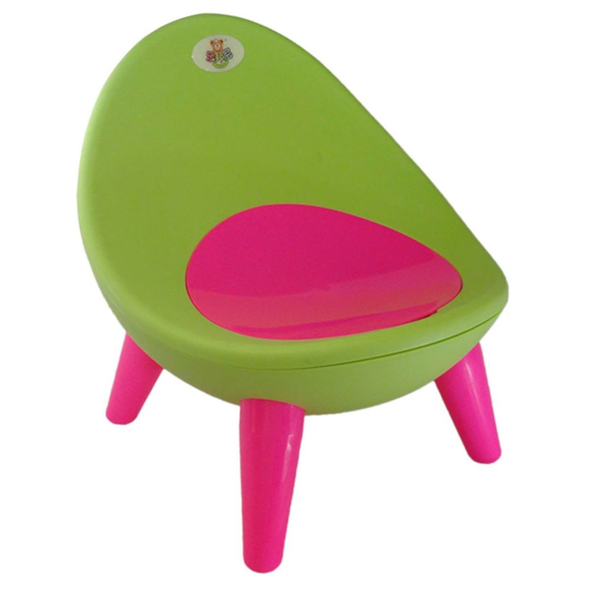 GENERICO - Silla Mica Bacinilla 2 En 1 Mifanqi Grande Verde-Rosada