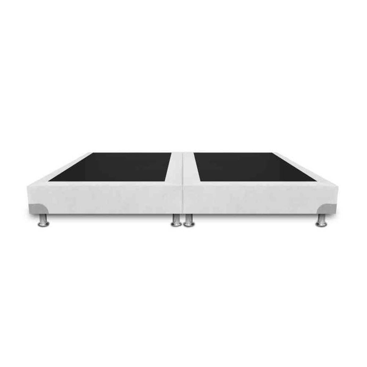 MAGIC CLASS - BASE CAMA BOSTON DE LUJO DIVIDIDA 160X190 MICROFIBRA BLANCO