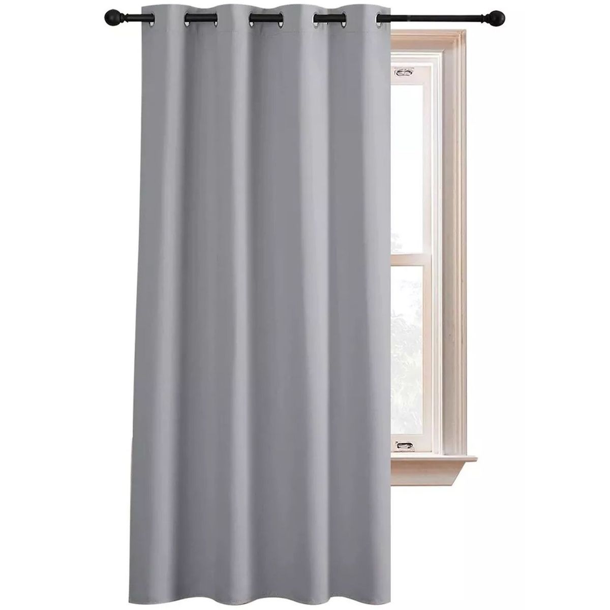 ONE PIXEL - Cortina Semi Blackout Un Paño 140x220cm Aislante Color Gris