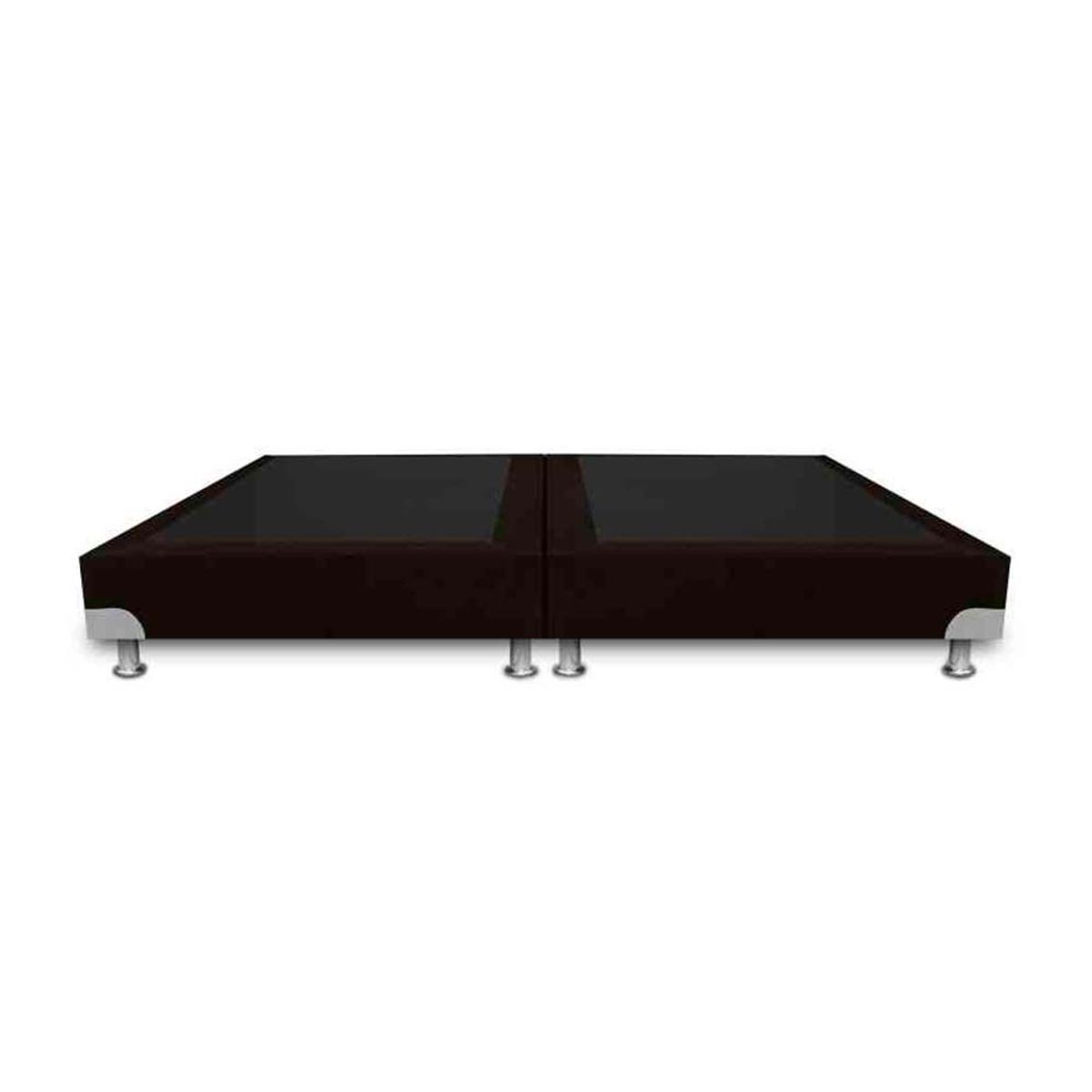 MAGIC CLASS - BASE CAMA BOSTON DE LUJO DIVIDIDA 160X190 MICROFIBRA CAFÉ