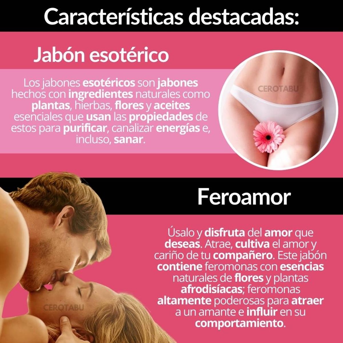 GENERICO - Jabon Esoterico Feroamor Con Feromonas Hidratante Natural 50g