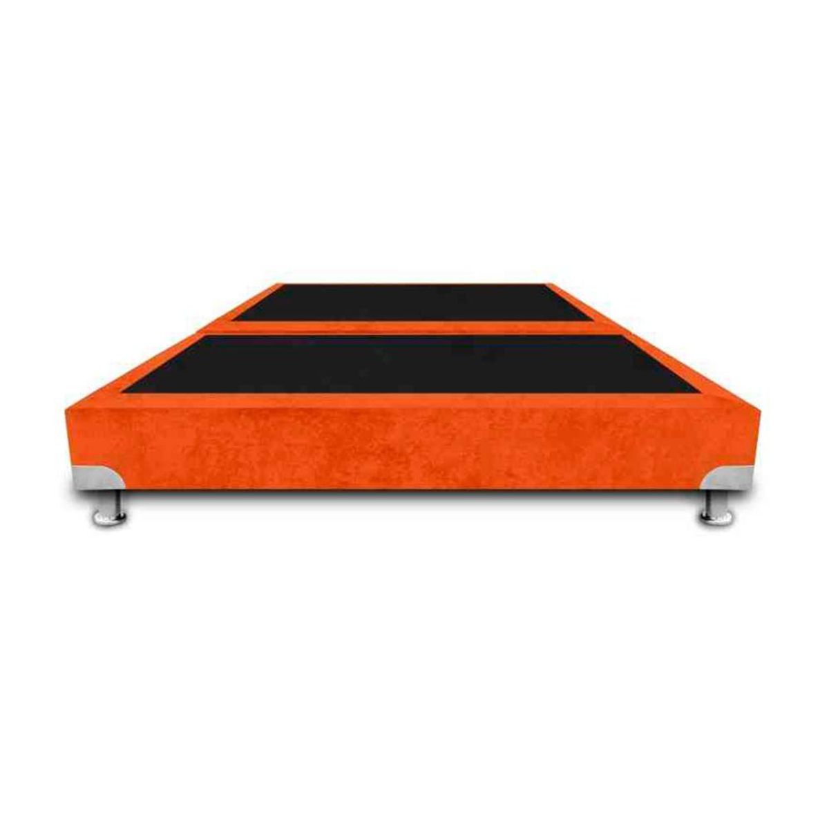 MAGIC CLASS - BASE CAMA BOSTON DE LUJO DIVIDIDA 200X200 ECOCUERO NARANJA