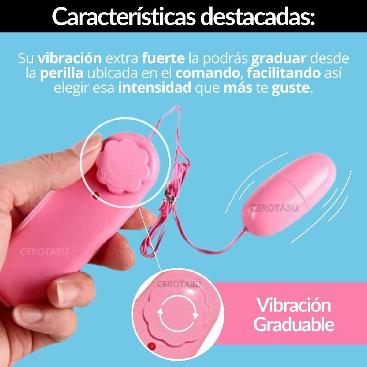 GENERICO - Huevo Vibrador Alambrico Consolador Clásico Ergonómico