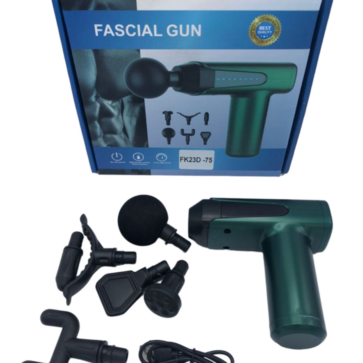 GENERICO - Masajeador de percusion 6 piezas recargable portatil FK23D-75