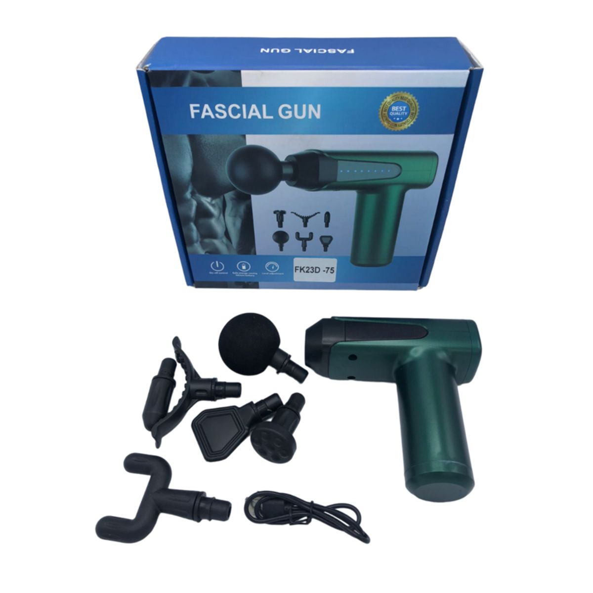 GENERICO - Masajeador de percusion 6 piezas recargable portatil FK23D-75