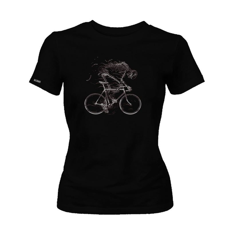 GENERICO - Camiseta Escqueleto Bicicleta bicycle Dama mujer Original Nu Crown