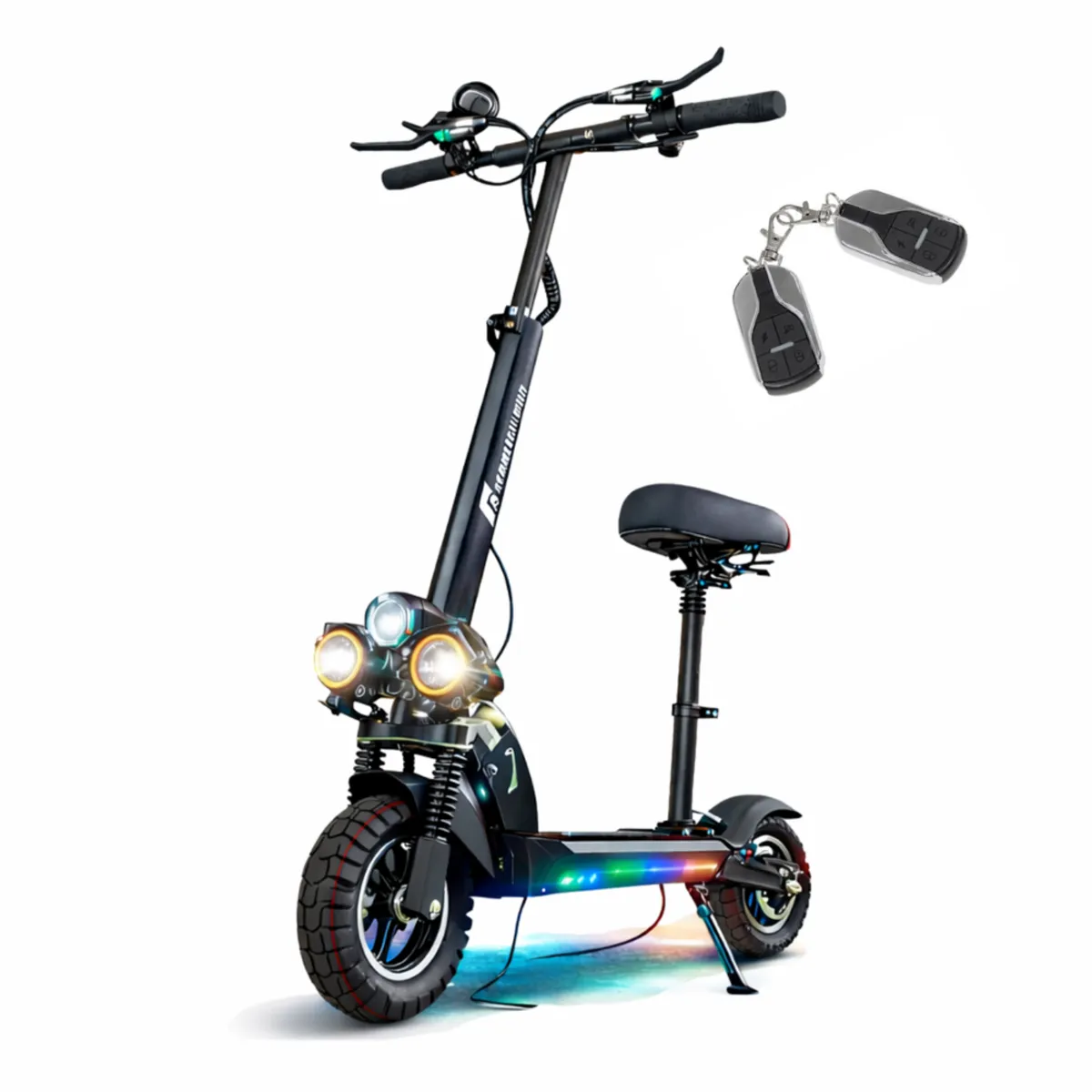 CENTURFIT - Scooter Eléctrico Centurfit 48 km/h Autonomía 24 km Con Silla Luces Led Y Alarma