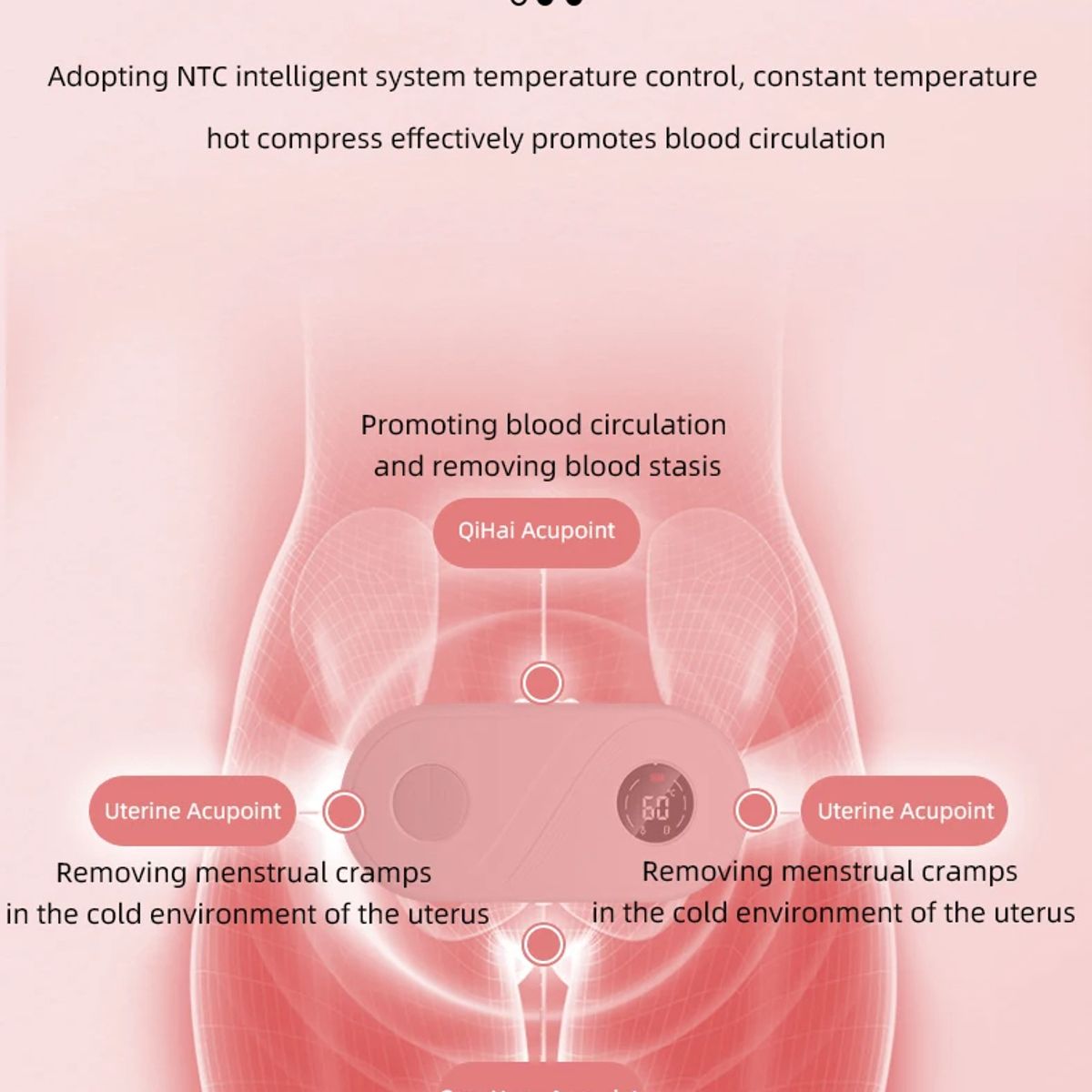 GENERICO - Masajeador abdominal electrico calefaccion automatica para colicos FK15-135