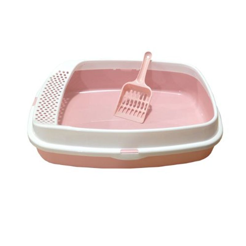 AFM - Arenera Para Gato Sencilla Grande Con Pala Rosado