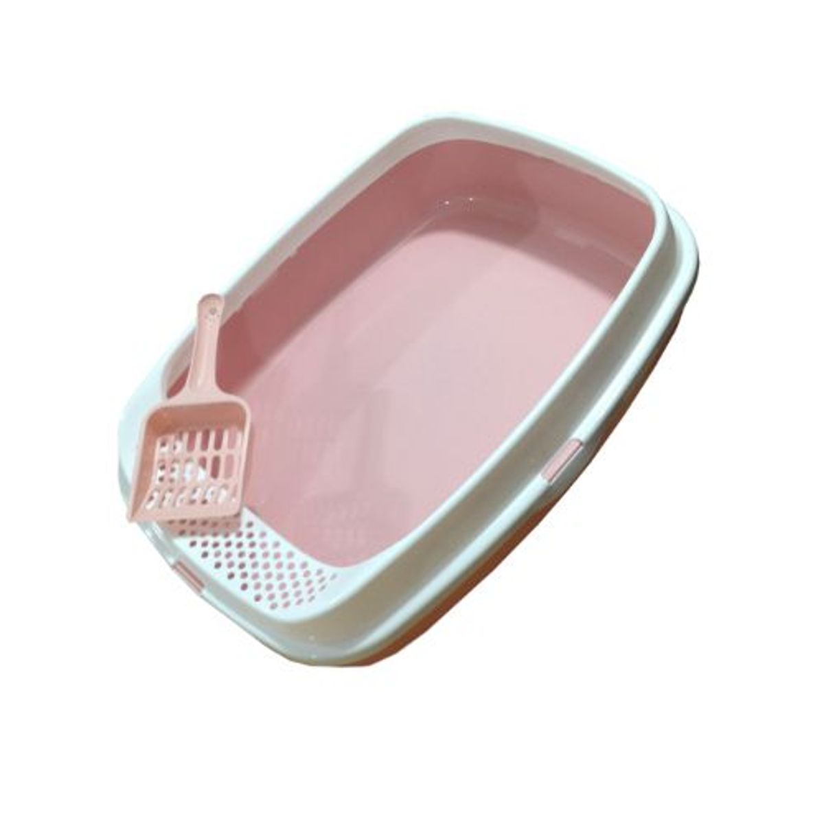 AFM - Arenera Para Gato Sencilla Grande Con Pala Rosado