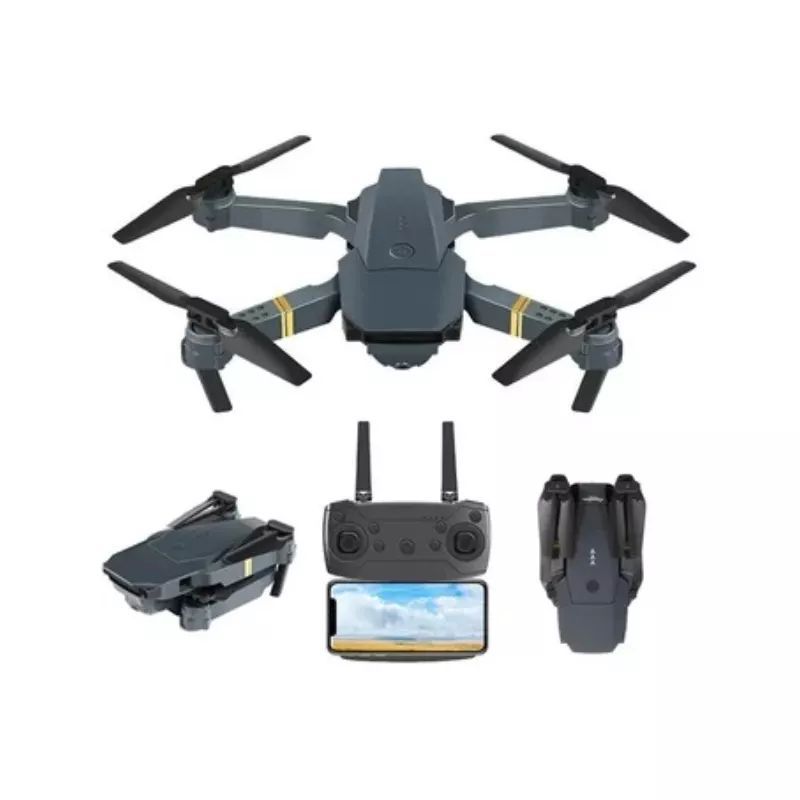 GENERICO - Drone Plegable Con Cámara Wifi Control Altura 998 Hd Negro 2.4ghz