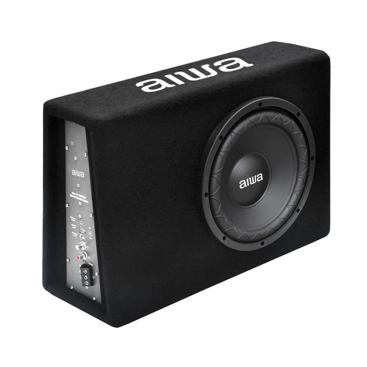 AIWA - Subwoofer Para Carro 10'' Amplificado Caja Slim Aiwa 600 W AW-101BX