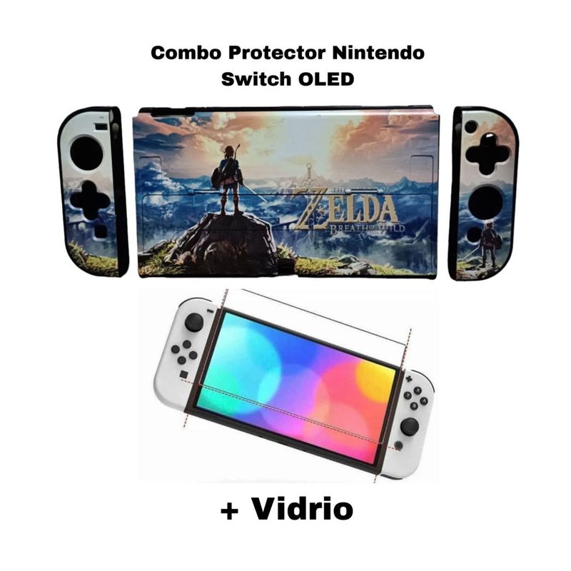 GENERICO - Acrilico Diseño Z + Vidrio Protector Para Switch Oled