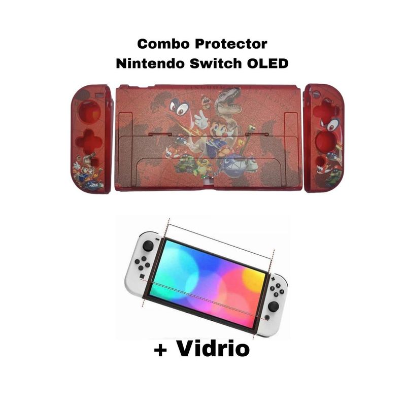 GENERICO - Acrilico Diseño Odyssey + Vidrio Protector Para Switch Oled