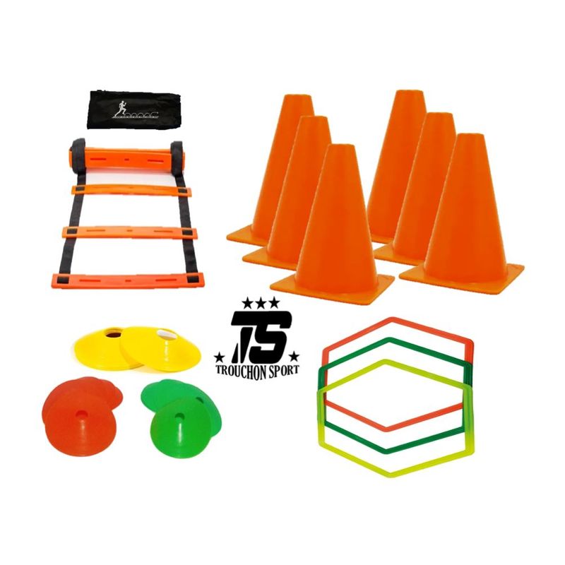 GENERICO - Escalera Coordinación + Conos + Platillos + Kit Deportivos