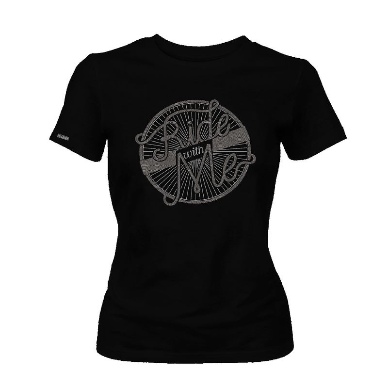 CREACIONES NU CROWN - Camiseta Ride with me bicicleta BMX Dama mujer Original Nu Crown