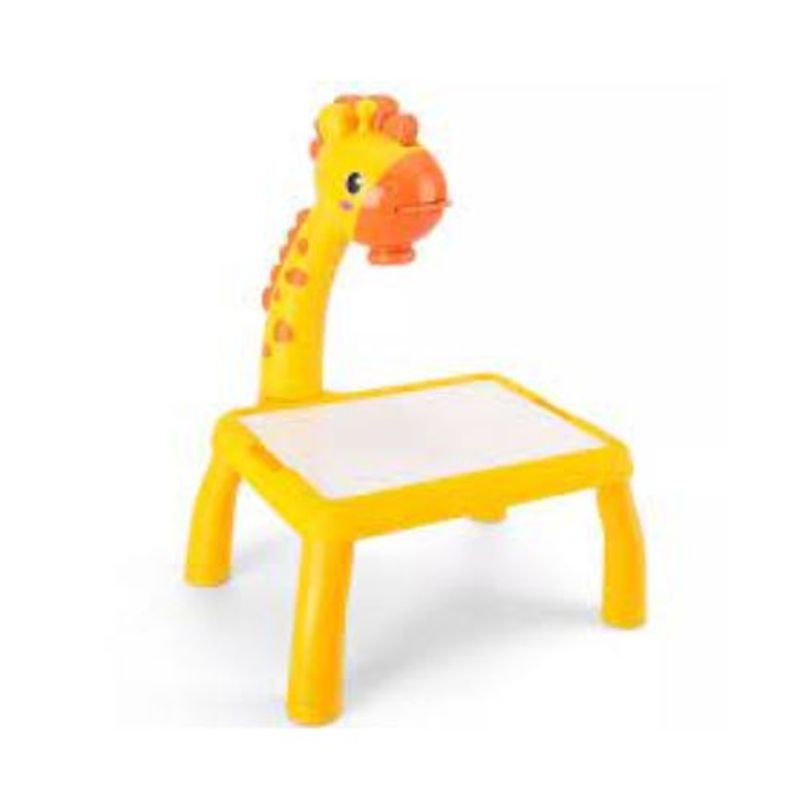 AFM - Mesa Dibujo Para Niños Con Proyector + 12 Lápiz  Amarilla