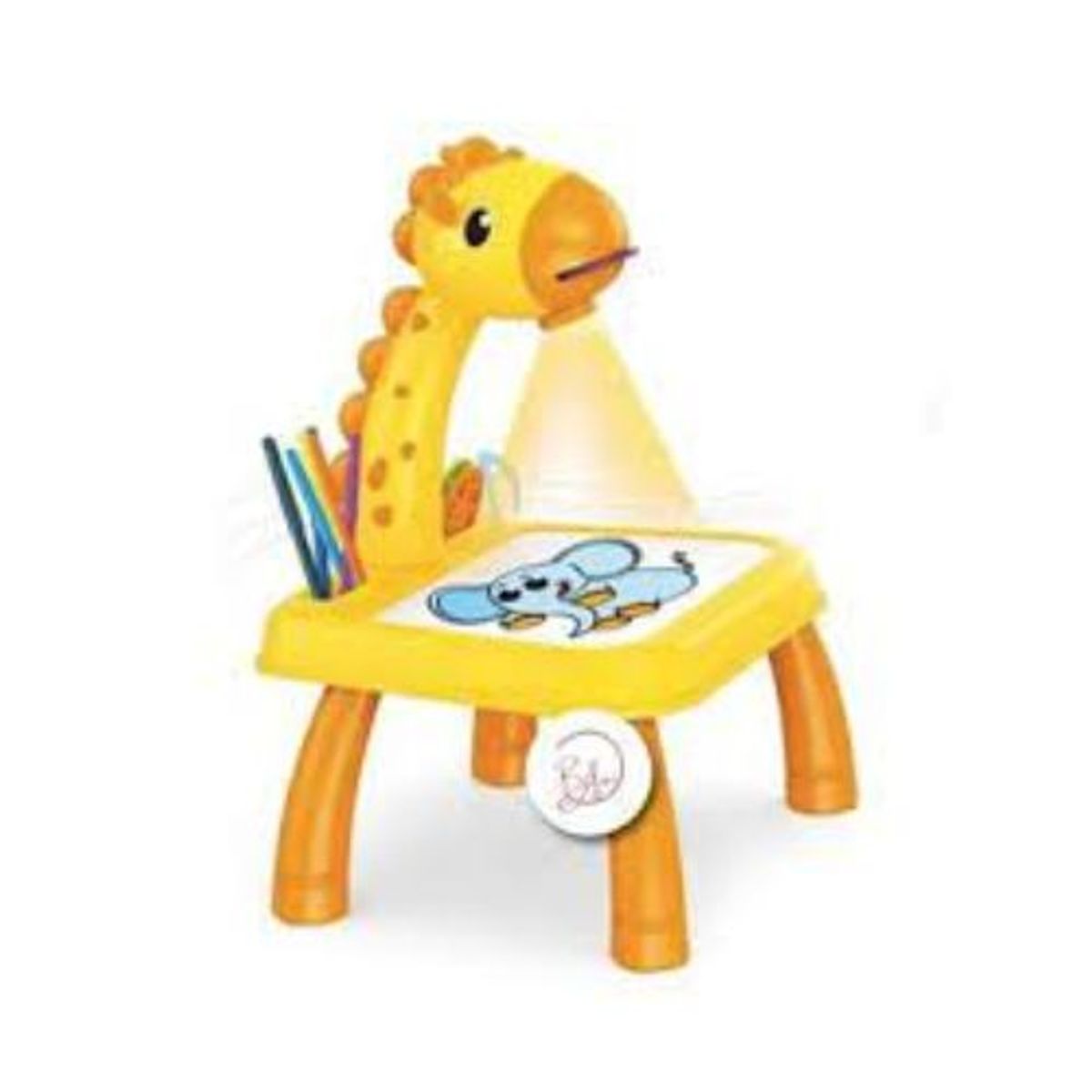 AFM - Mesa Dibujo Para Niños Con Proyector + 12 Lápiz  Amarilla
