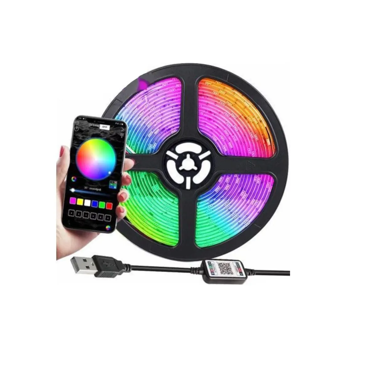 GENERICO - Cinta Luz Led Bluetooth 5M RGB Control