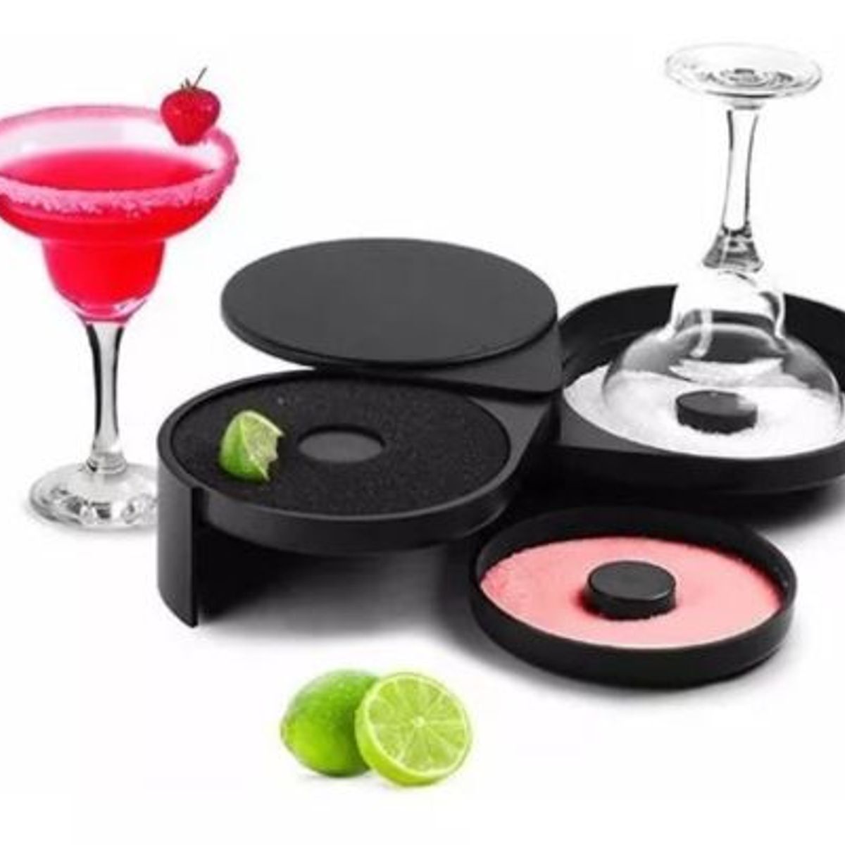 GENERICO - Labiador Bordeador Escarchador De Copas Vasos 3 Puestos Bar