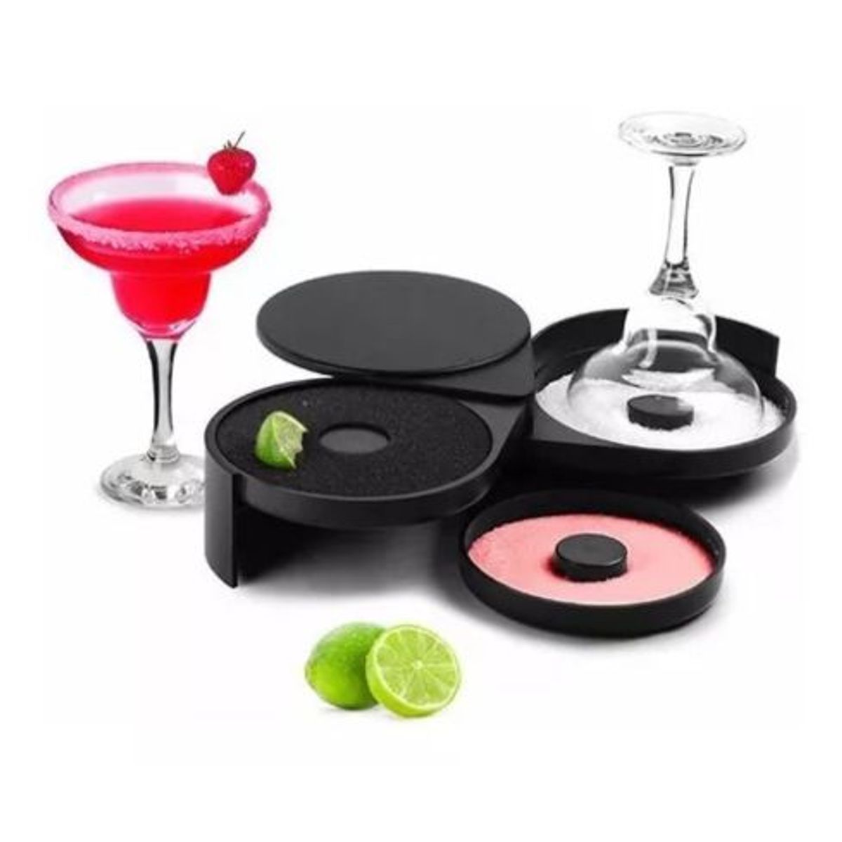 GENERICO - Labiador Bordeador Escarchador De Copas Vasos 3 Puestos Bar