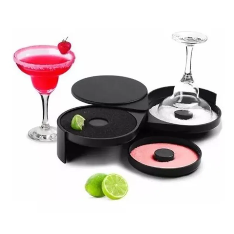 GENERICO - Labiador Bordeador Escarchador De Copas Vasos 3 Puestos Bar