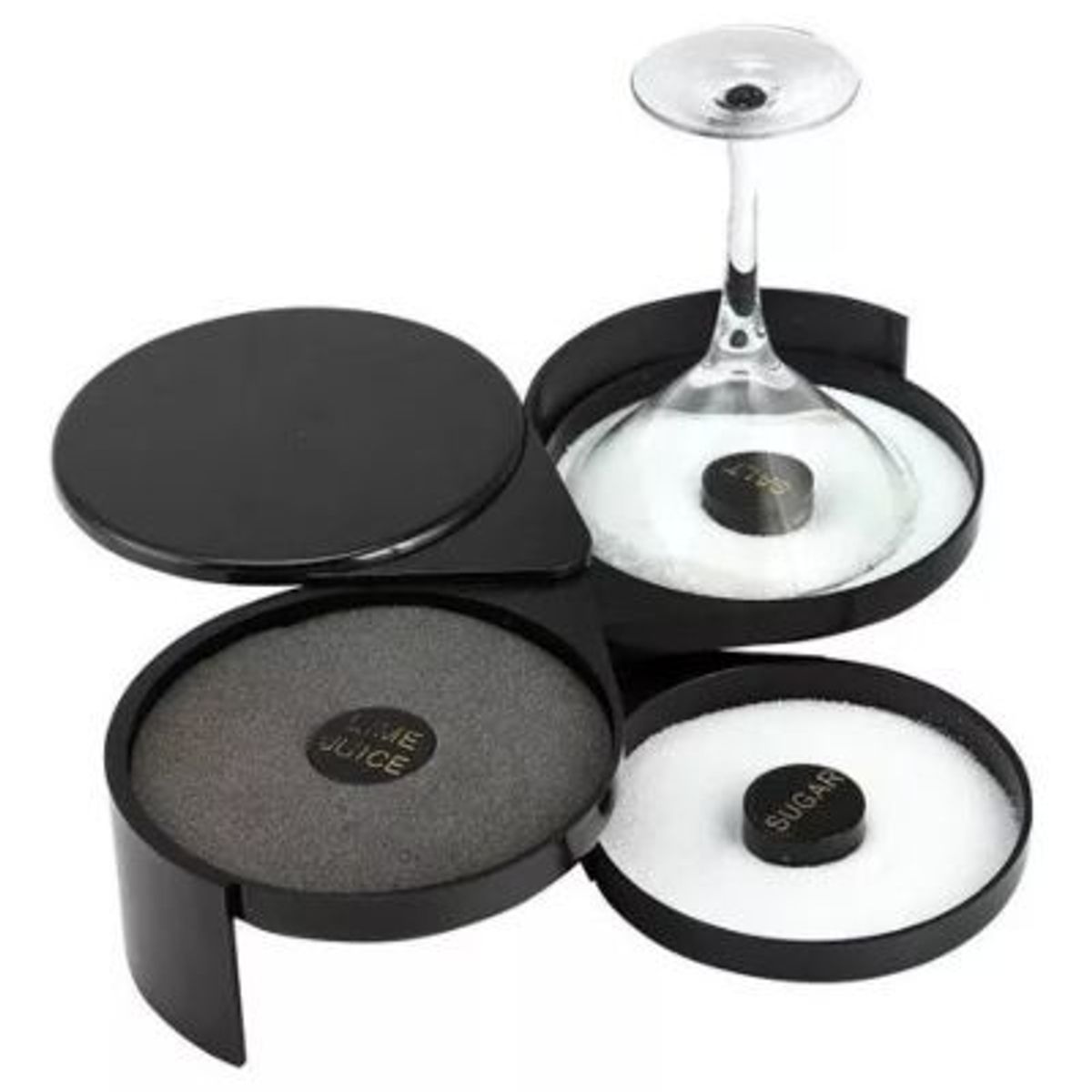 GENERICO - Labiador Bordeador Escarchador De Copas Vasos 3 Puestos Bar