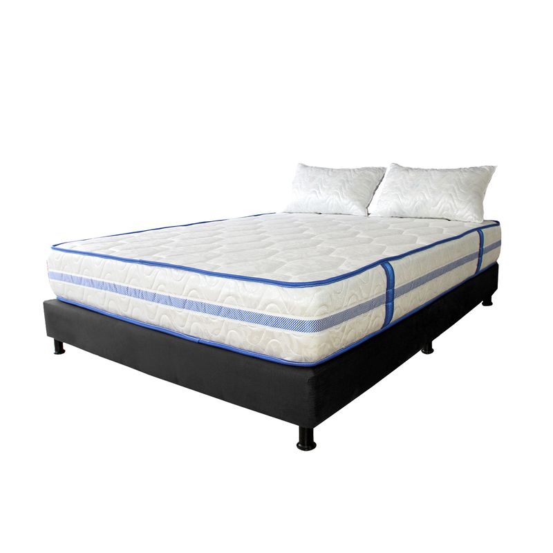 DORMILANDIA - Combo Dormilandia 140x190 Caribe Colchón+base cama+almohada
