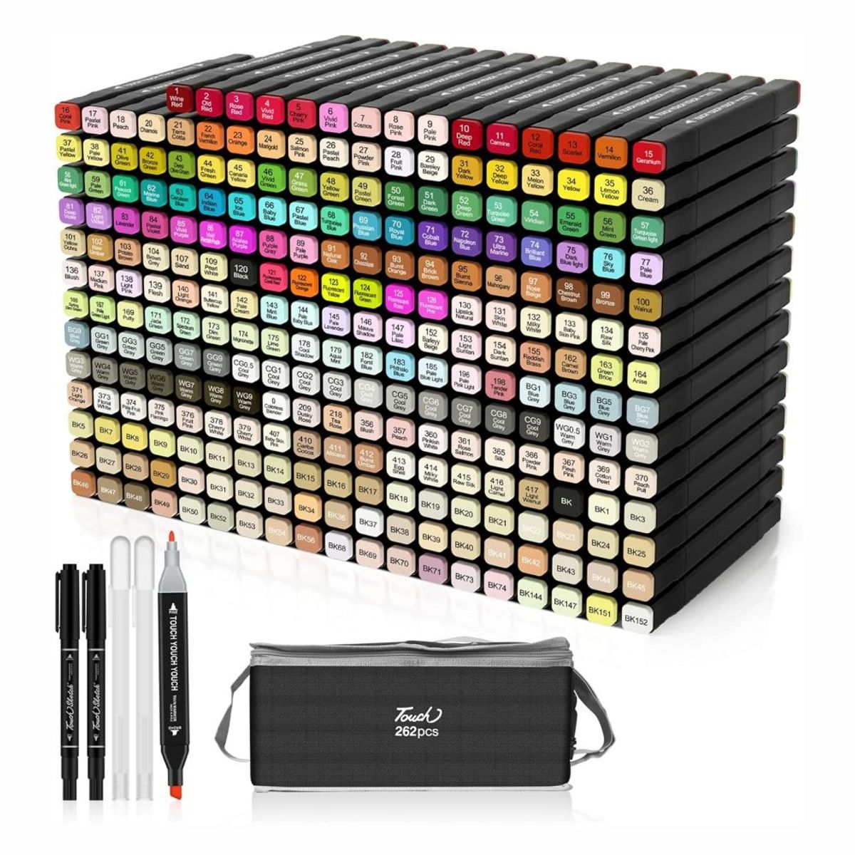 GENERICO - Caja De Marcadores Plumones Doble Punta De 168 Piezas