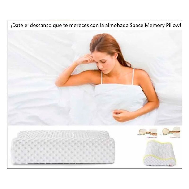 Dos Almohadas Aloe Viscoelásticas Memory Foam Puntos Funda