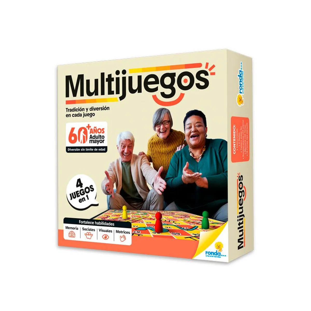 RONDA - Multijuegos 60+ Juego de mesa para Adultos